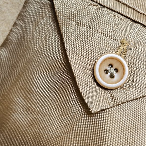 Mens Jacket Blazer Honey Brown100%  Camel Hair Satin Lined 2 Button Closure 46 R - Picture 11 of 15